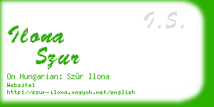 ilona szur business card
